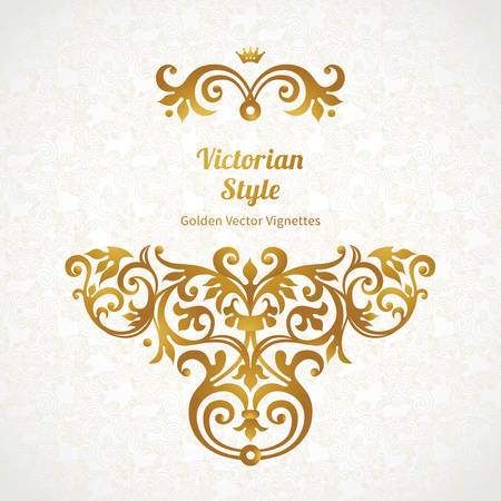 boda de oro Vector patrón de encaje de estilo victoriano en el fondo el trabajo
